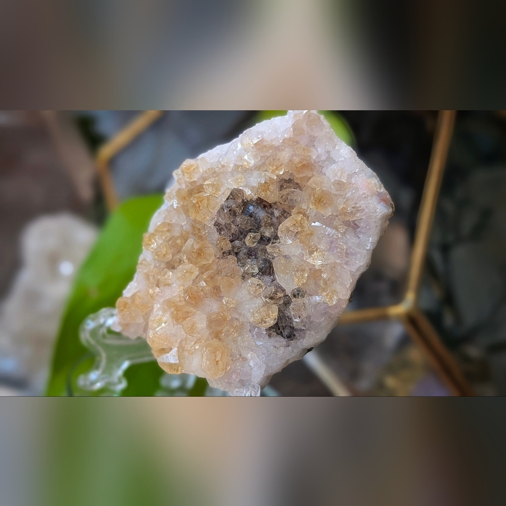Citrine Quartz & Hematite Crystal Cluster